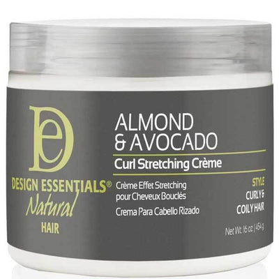 Superdrug Design Essentials Almond & Avocado Curl Stretching Creme Hair Cream- Buy online at McGrocer