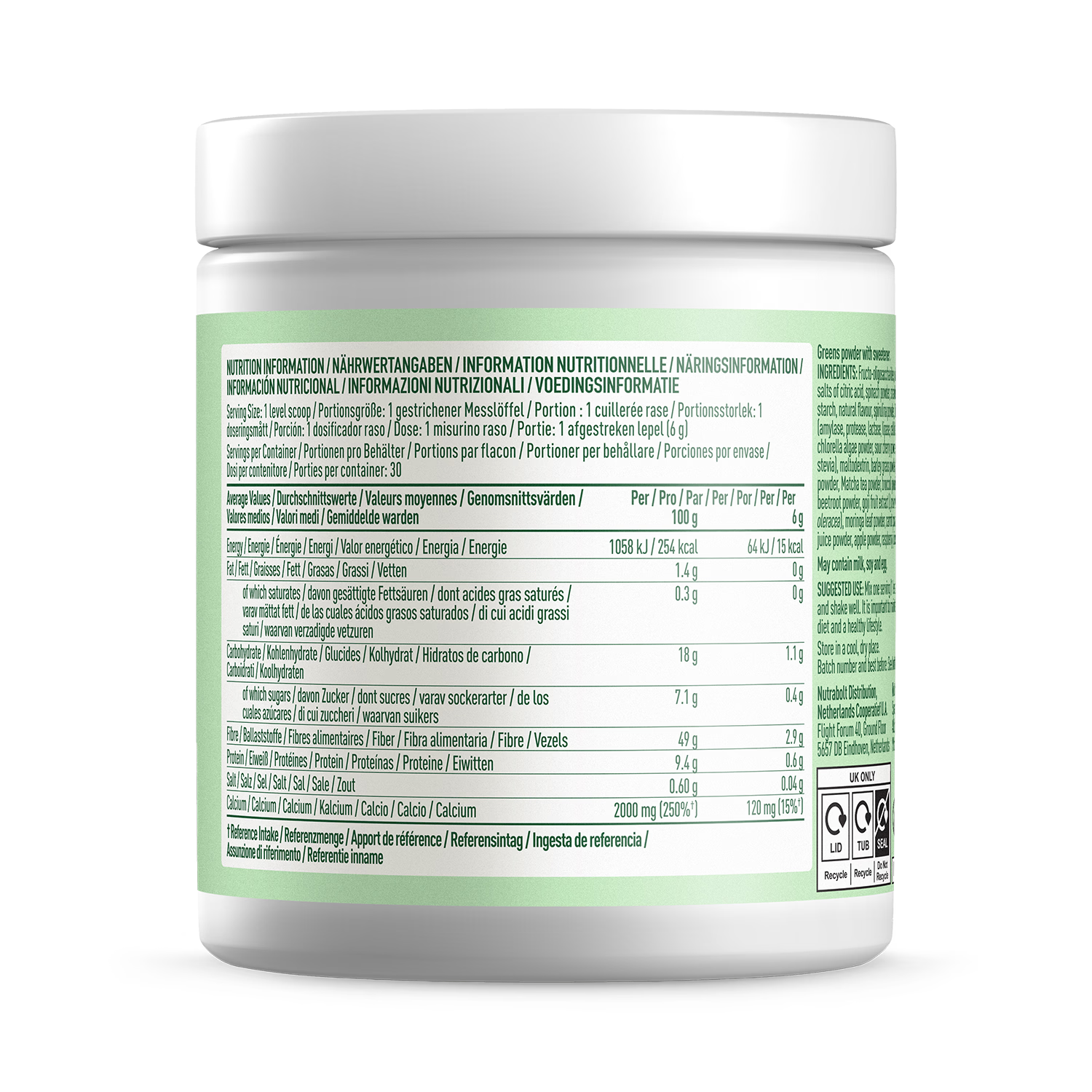 Bloom greens powder Original 180g, imported from the UK