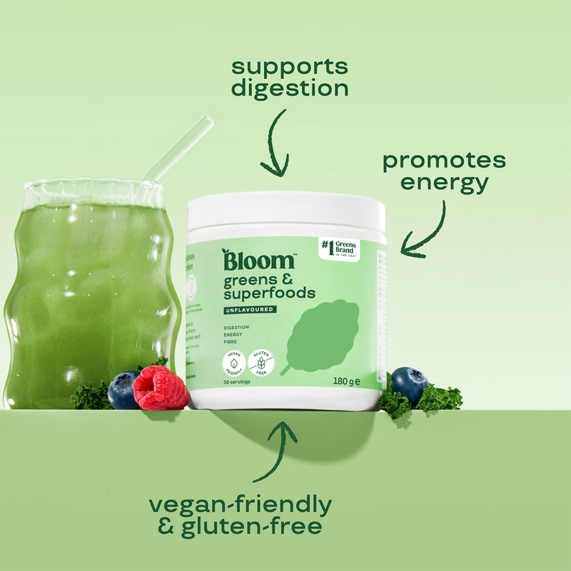 Bloom greens powder Original 180g, imported from the UK