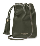 Scratch-Resistant Grained Leather Backpack with Buckle Fastening