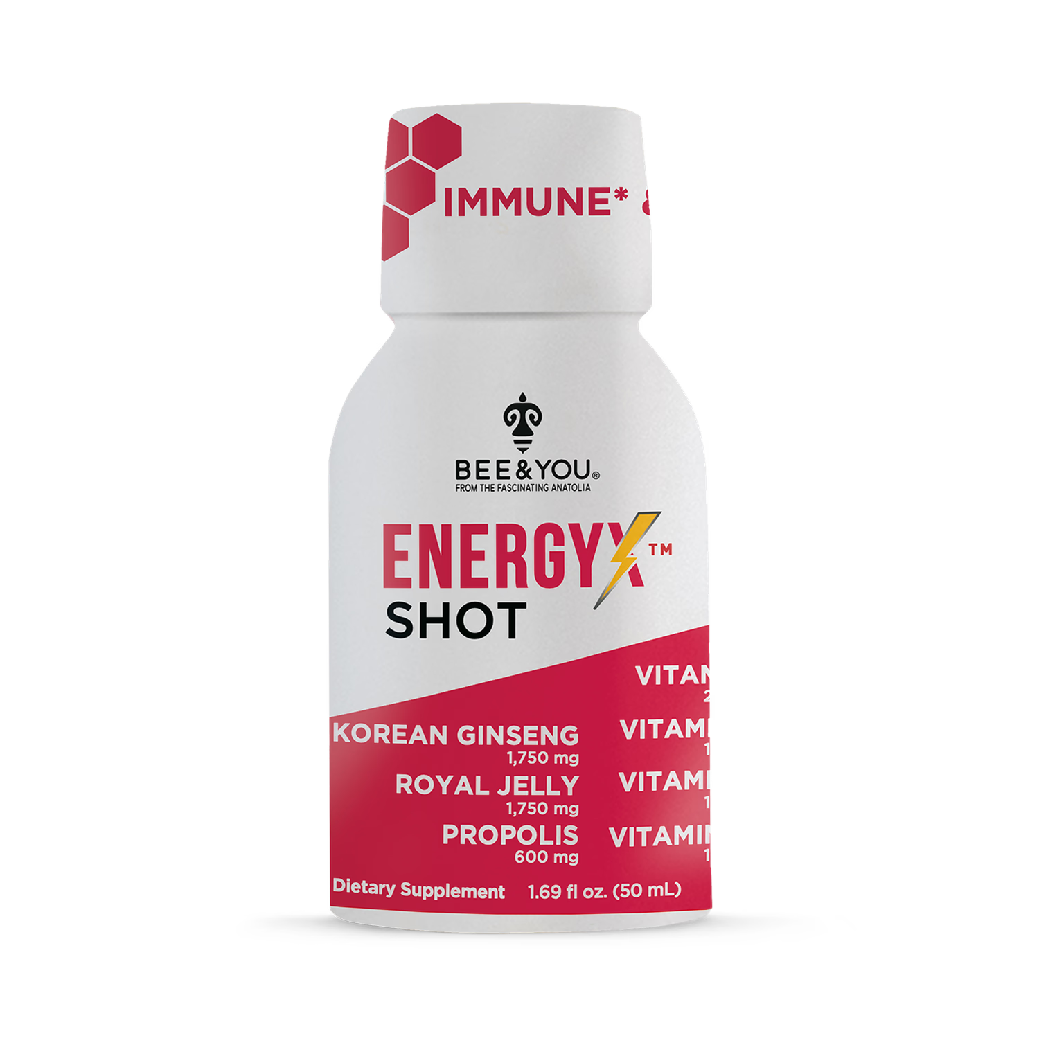 Bee&You Energy-X royal jelly red ginseng shots 12x50ml, UK version