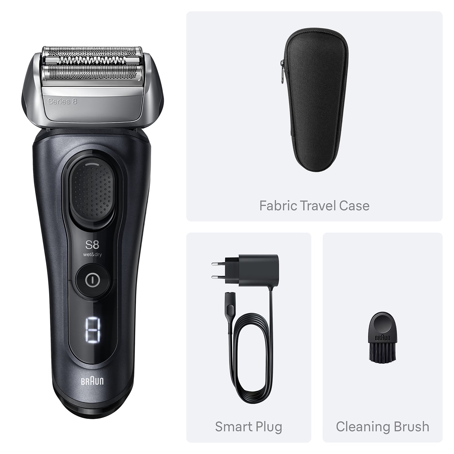Braun Series 8 SensoAdapt electric shaver (British brand)