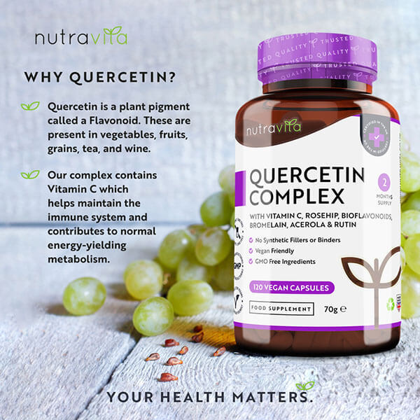 Nutravita Quercetin Complex with Vit C - 120 Vegan Capsules GOODS Superdrug   