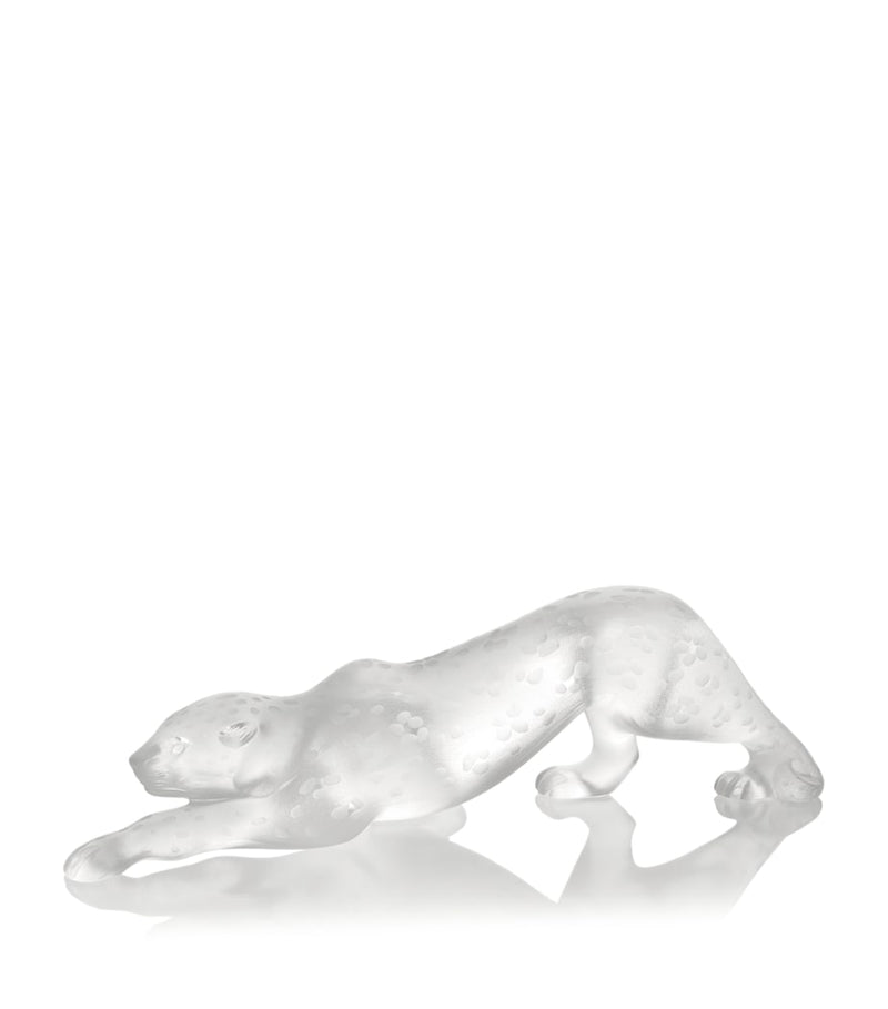 Lalique Crystal Zeila Panther Sculpture Large 11cm, UK version