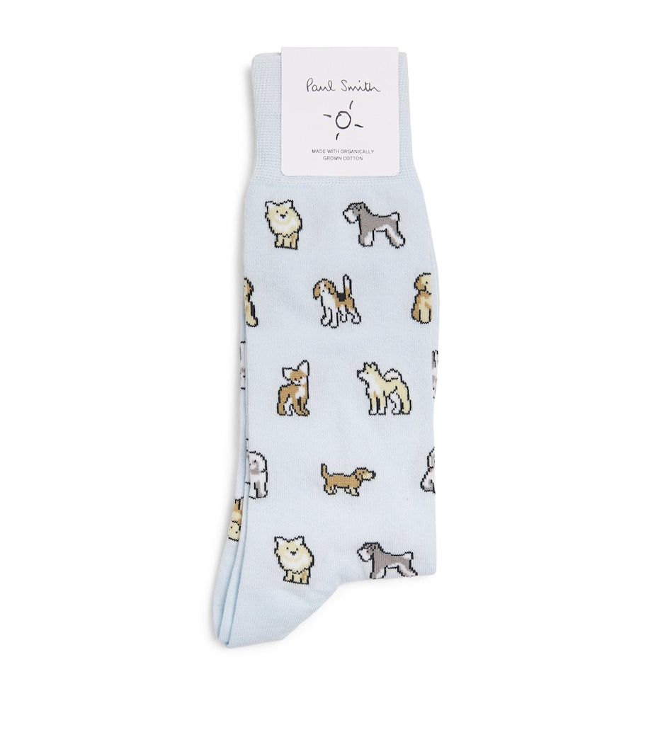 Paul Smith dog socks with canine patterns (British brand)