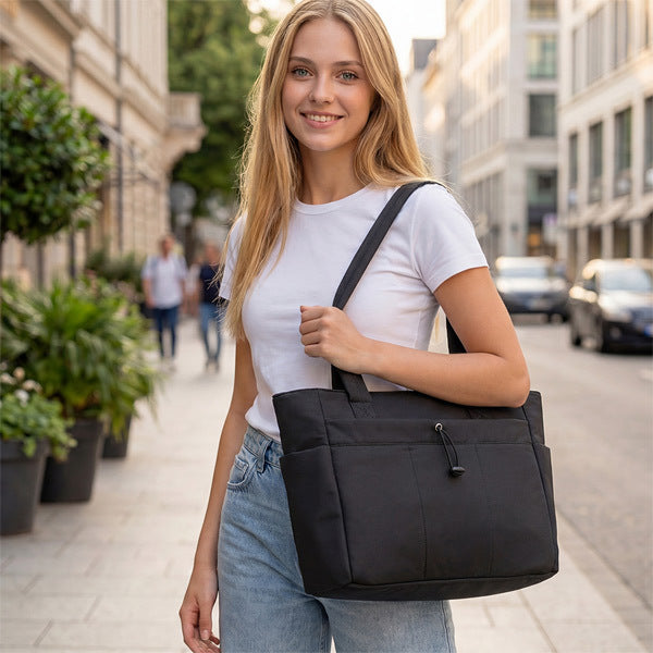 Livingandhome nylon tote bag with laptop compartment (British brand)