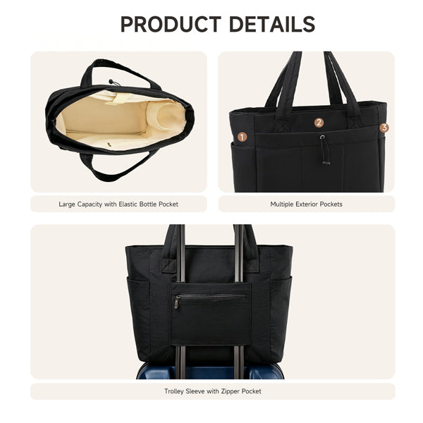 Livingandhome nylon tote bag with laptop compartment (British brand)