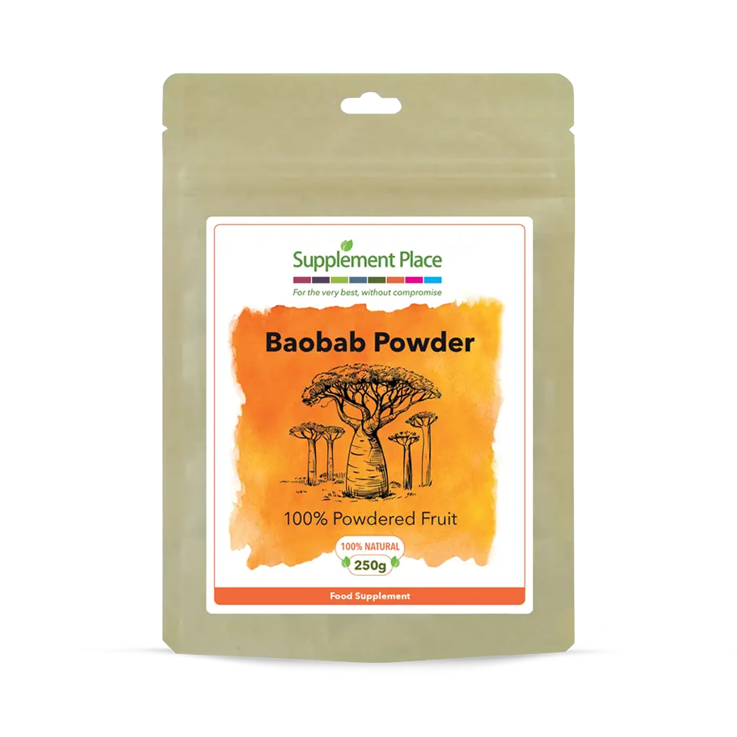 Supplement Place organic baobab powder 250g, UK version