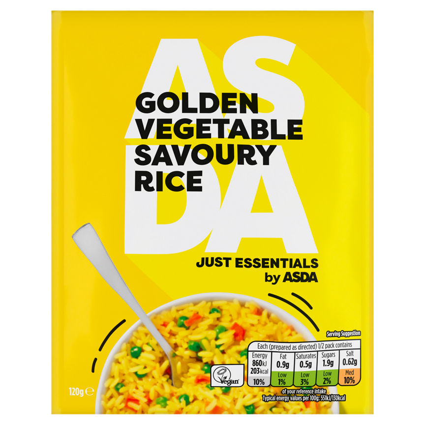 JUST ESSENTIALS by ASDA Golden Vegetable Savoury Rice GOODS ASDA   