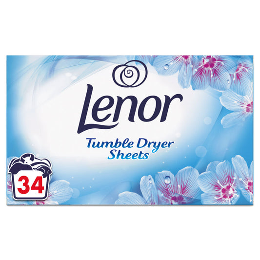 Lenor Fabric Tumble Dryer Sheets Spring Awakening 34 Sheets GOODS ASDA   