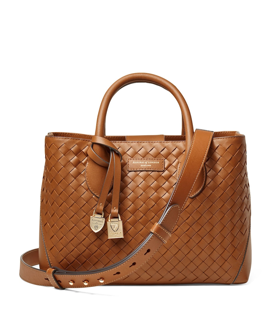 Aspinal of London midi leather tote bag, UK version