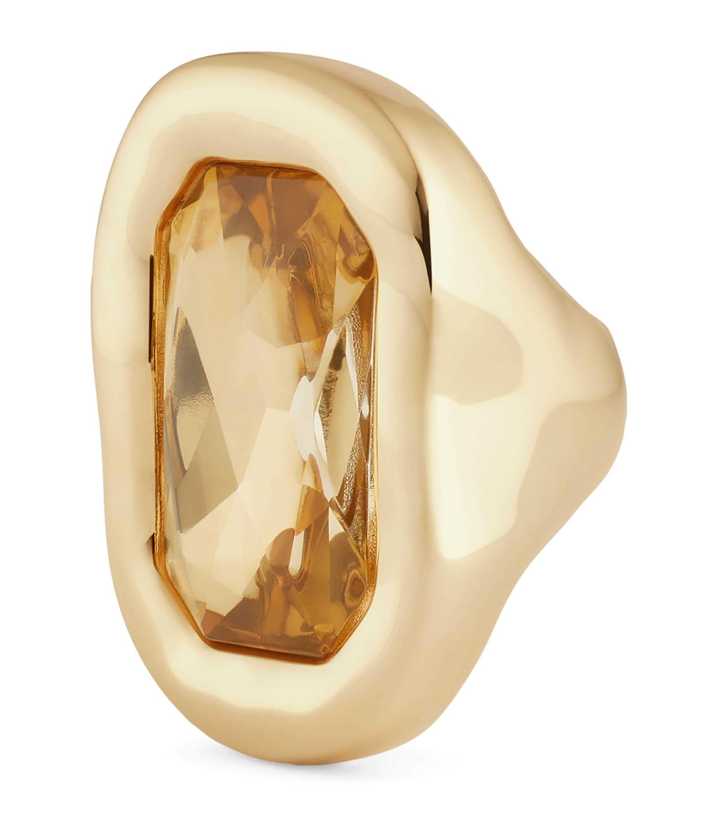 Givenchy crystal embellished sculptural ring (British brand)
