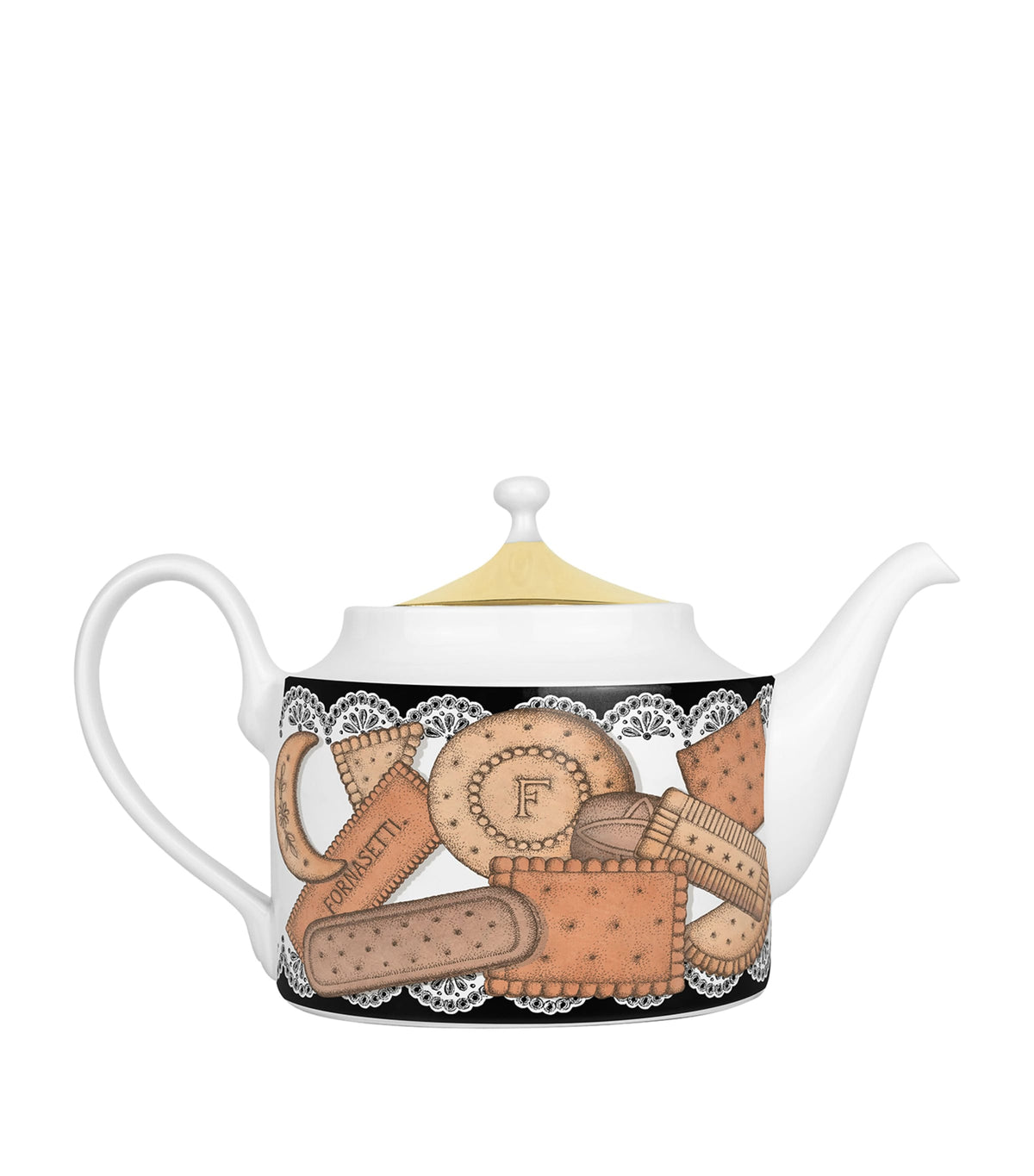 Fornasetti 175 Anniversary Edition Porcelain Biscotti Teapot - British product