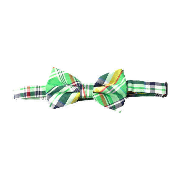 SVNX check print bow tie multi green - British product
