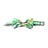 SVNX check print bow tie multi green - British product
