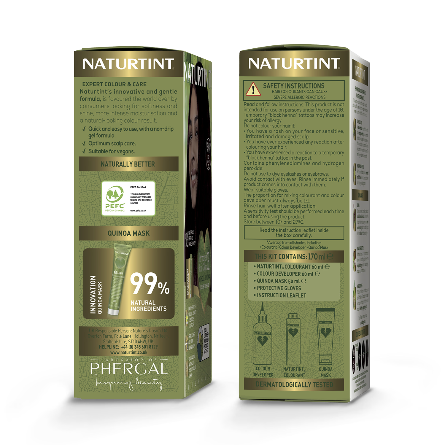 Naturtint permanent hair colour Light Chocolate Chestnut - British product