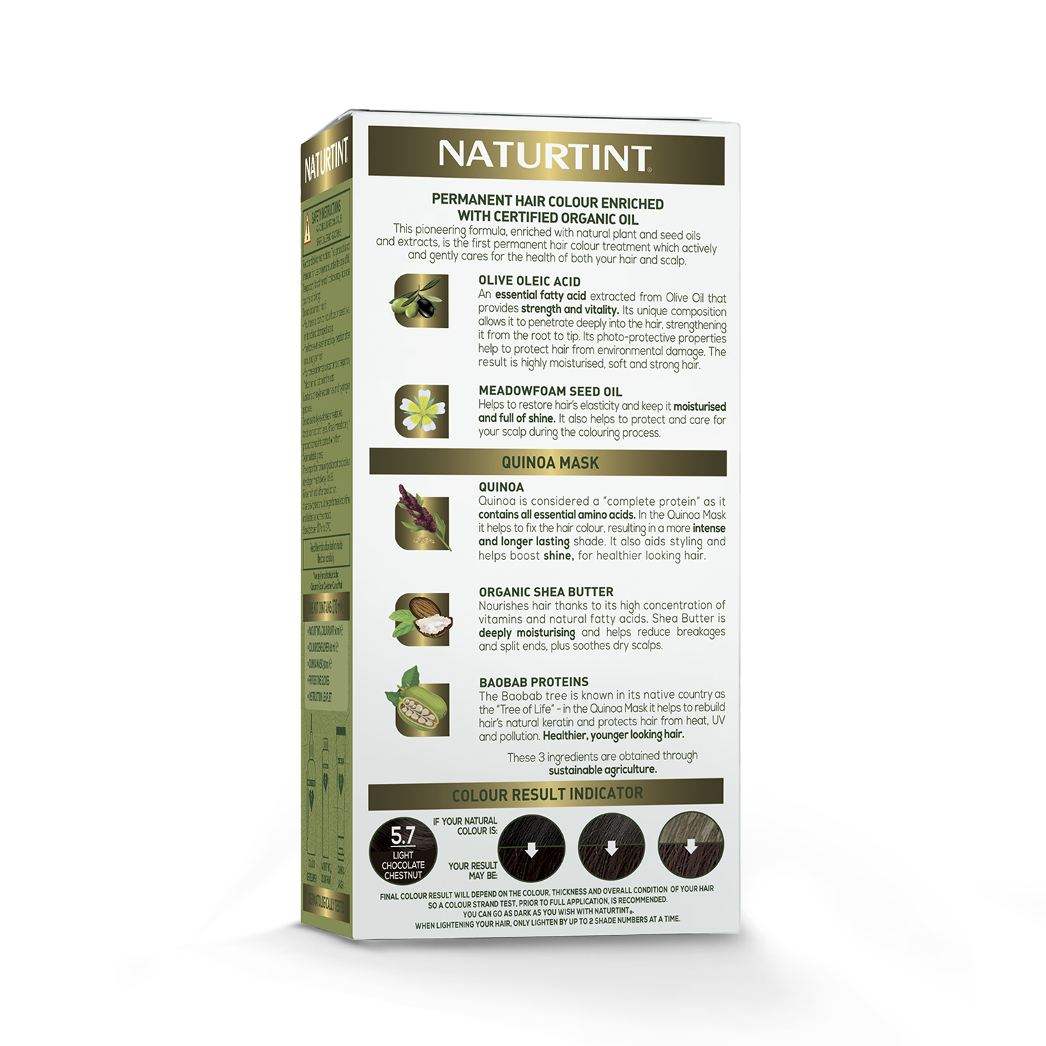Naturtint permanent hair colour Light Chocolate Chestnut - British product