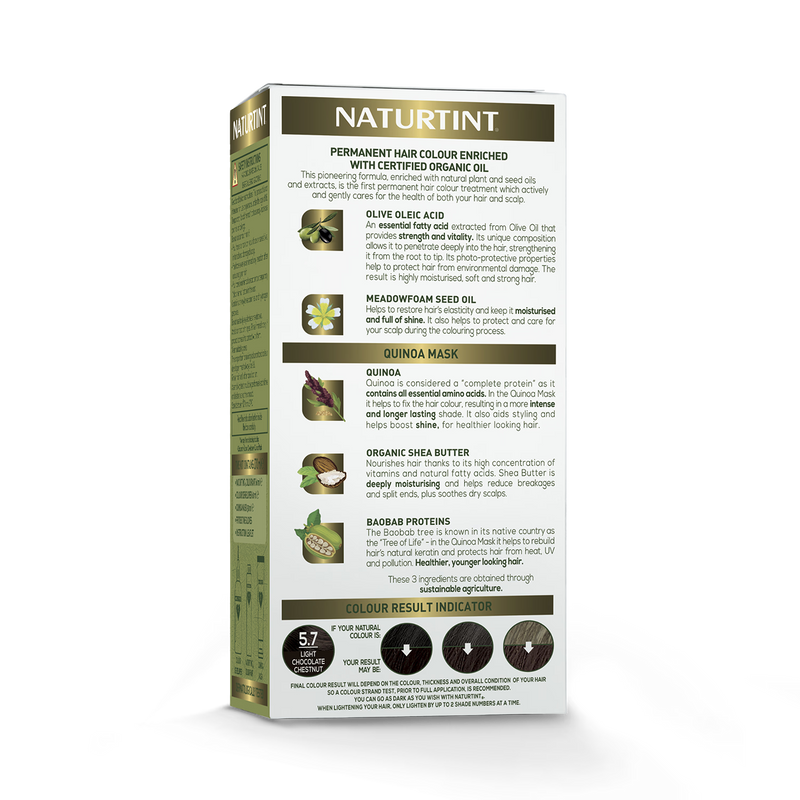 Naturtint permanent hair colour Light Chocolate Chestnut - British product
