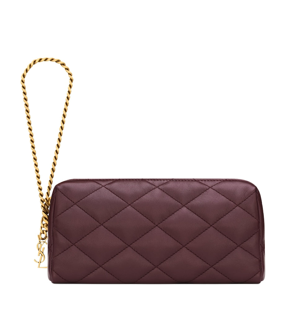 Saint Laurent Matelassé chain wallet small evening bag (British brand)