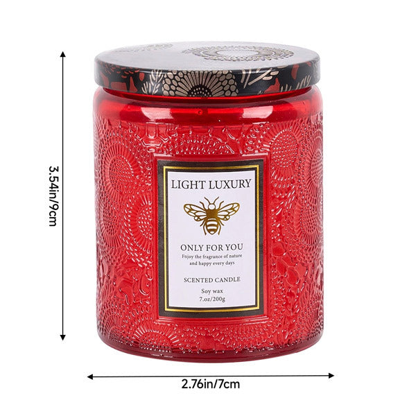 Livingandhome scented candle Orange Breeze After Rain 200g - British product
