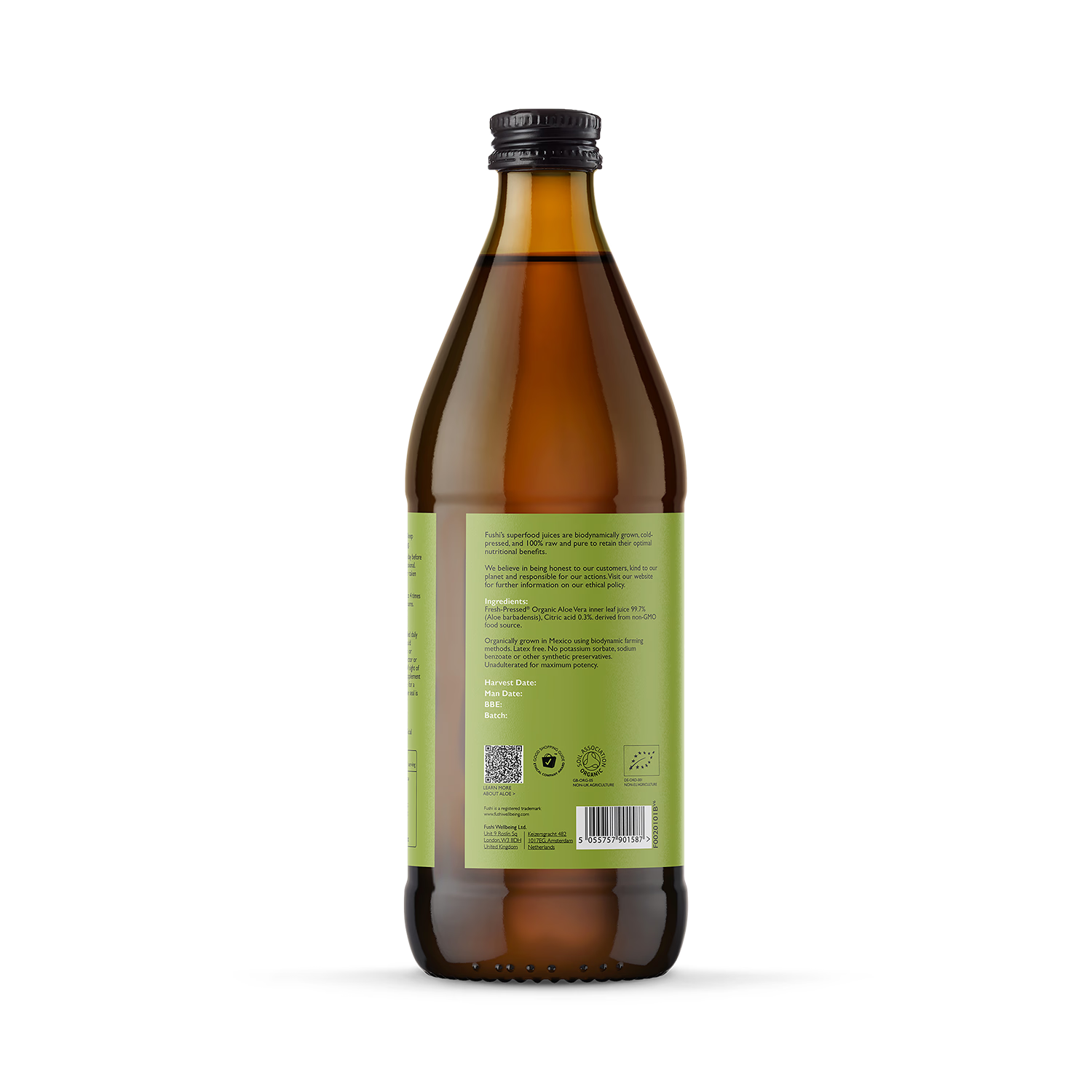 Fushi organic aloe vera juice 1L, UK version