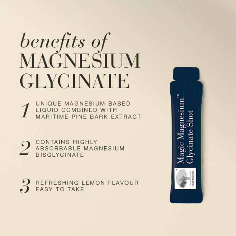 New Nordic magnesium glycinate liquid sachets 15 pack, UK version