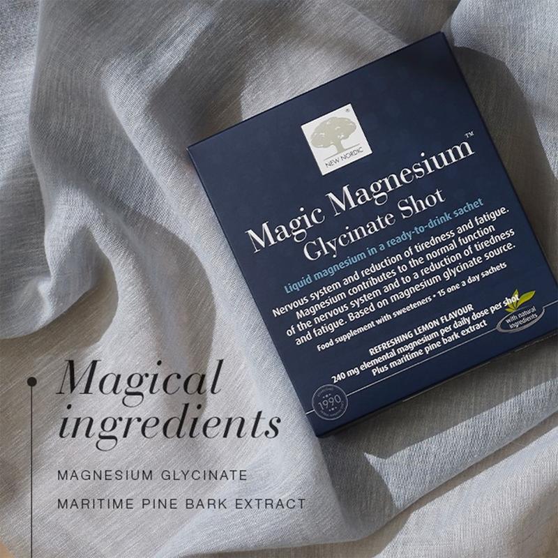 New Nordic magnesium glycinate liquid sachets 15 pack, UK version