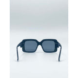 SVNX square oversized plastic frame sunglasses black (British brand)