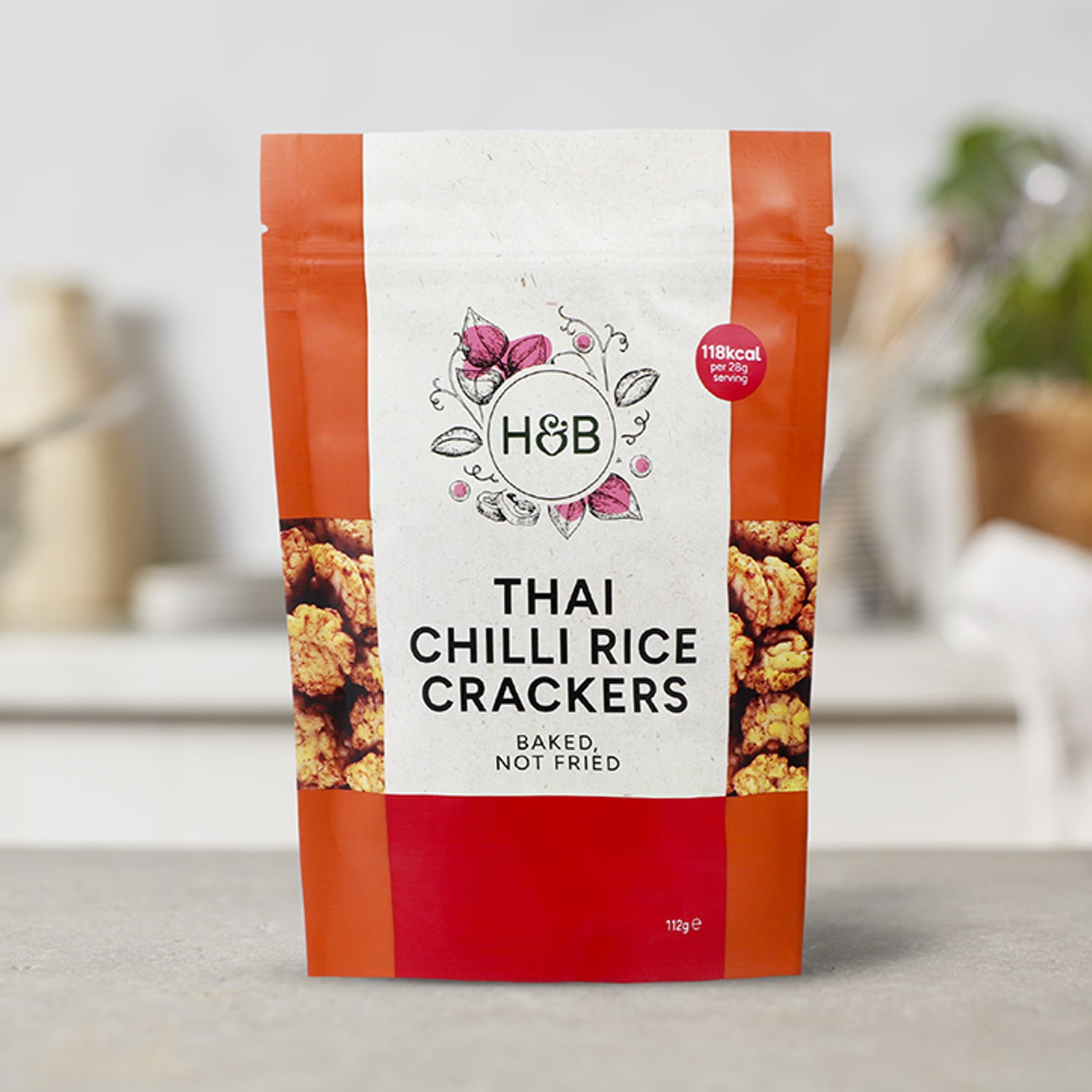 Holland & Barrett Thai Chilli Rice Crackers 112g, UK version