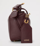 LOEWE Mini Puzzle Top-Handle Bag in smooth lambskin, imported from the UK