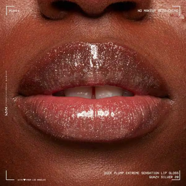 NYX Duck Plump lip gloss Quazy Silver, imported from the UK