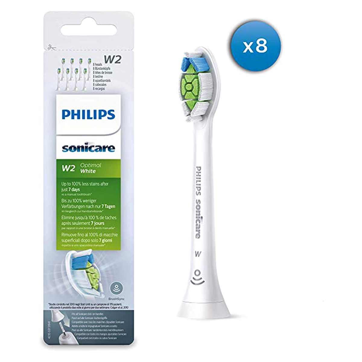 Philips Sonicare Optimal White replacement heads - 8pk, white – HX6068/12 GOODS Boots   