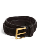 Bottega Veneta ponyhårbelte 2 cm, importert fra Storbritannia