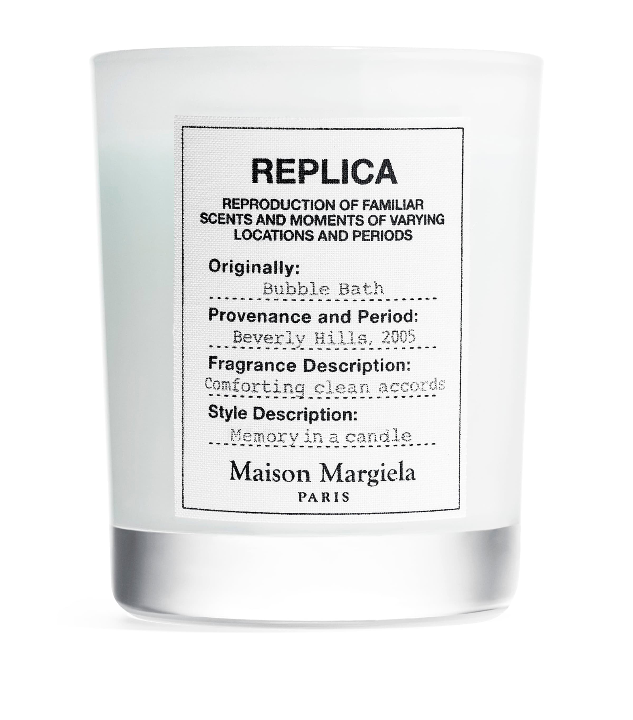 Maison Margiela Replica Bubble Bath candle, imported from the UK