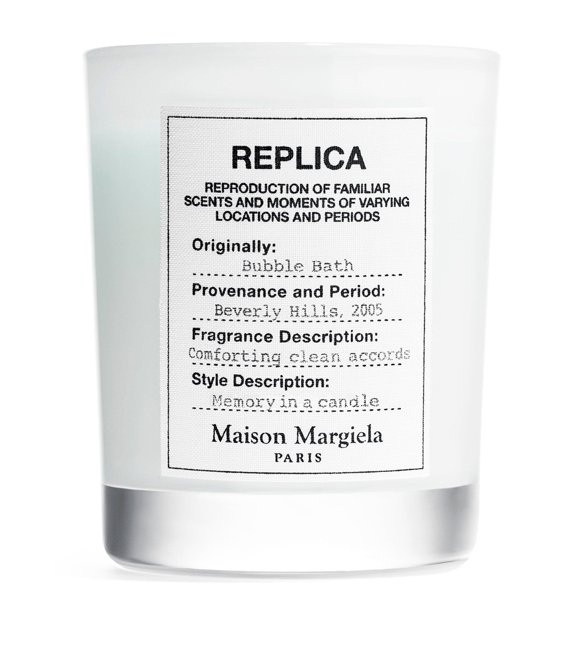 Maison Margiela Replica Bubble Bath candle, imported from the UK