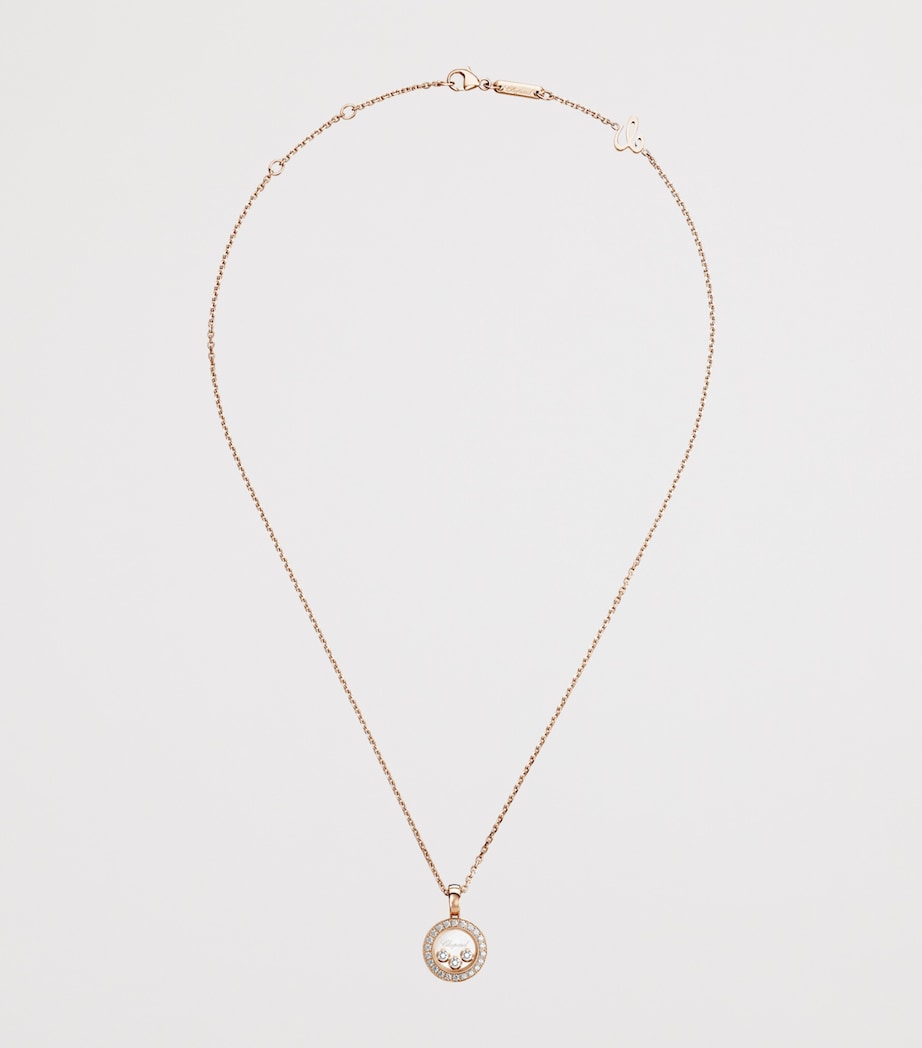 Chopard pendant necklace rose gold and diamond (British brand)