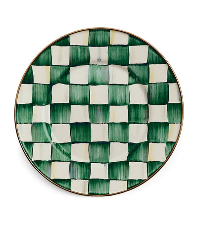 Harrods MacKenzie-Childs Emerald Check Salad Plate 20cm - اشترِ عبر الإنترنت من McGrocer