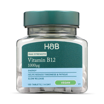 Holland & Barrett Holland & Barrett High Strength Slow Release Vitamin B12 1000ug 120 Tablets- Buy online at McGrocer