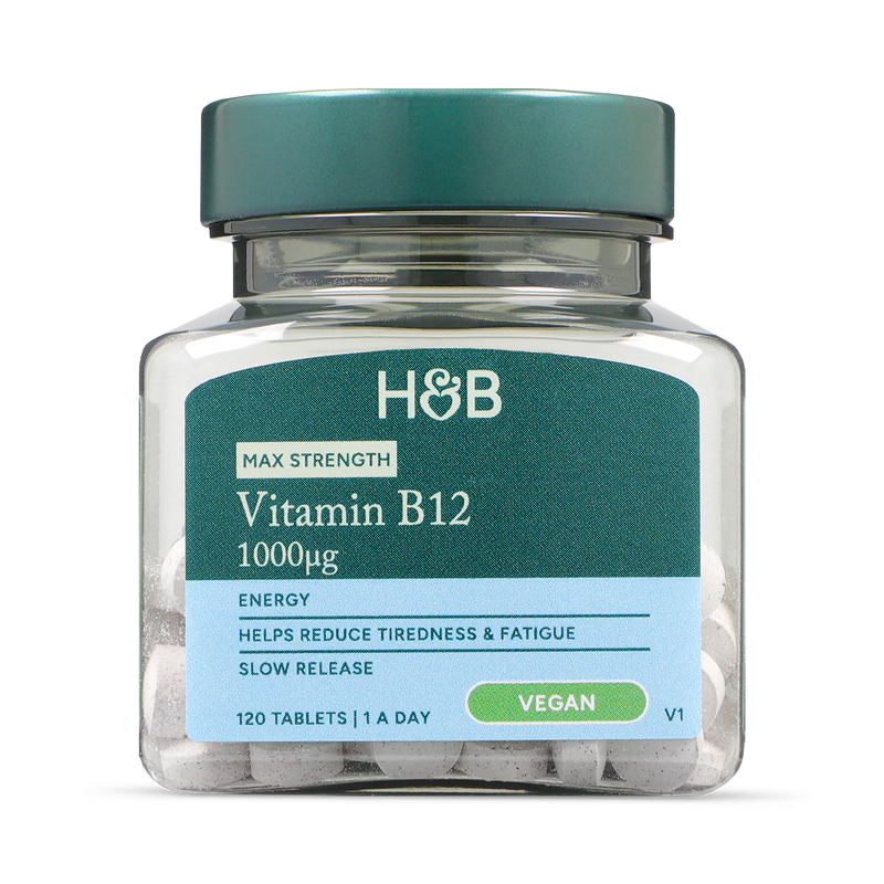 Holland & Barrett slow release Vitamin B12 120 tablets, UK version