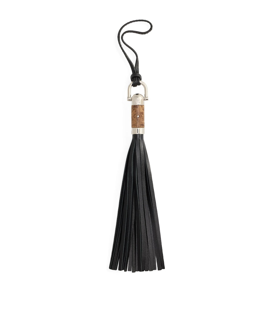Ralph Lauren calfskin tassel bag charm, imported from the UK