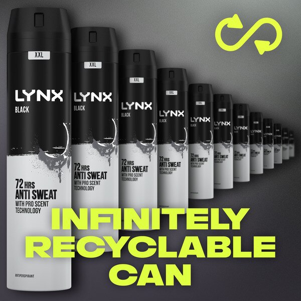 Lynx Anti-Perspirant Deodorant Spray Aerosol Xxl Black 250ml GOODS Superdrug   