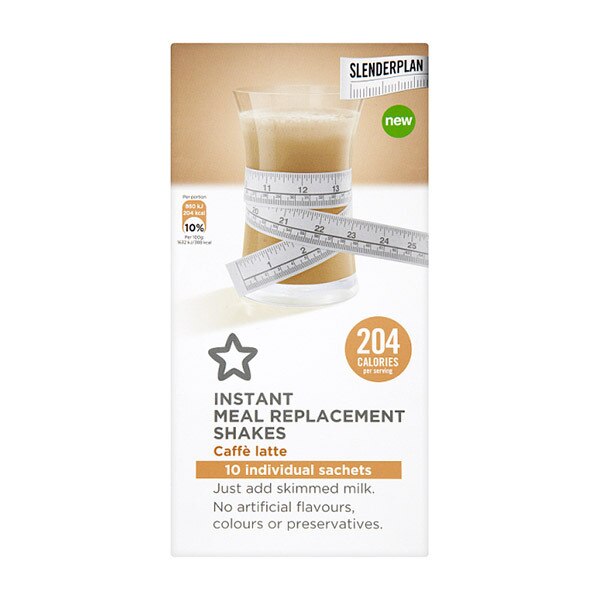 Superdrug Slenderplan Meal Replacement Shake Cafe Latte x10 GOODS Superdrug   