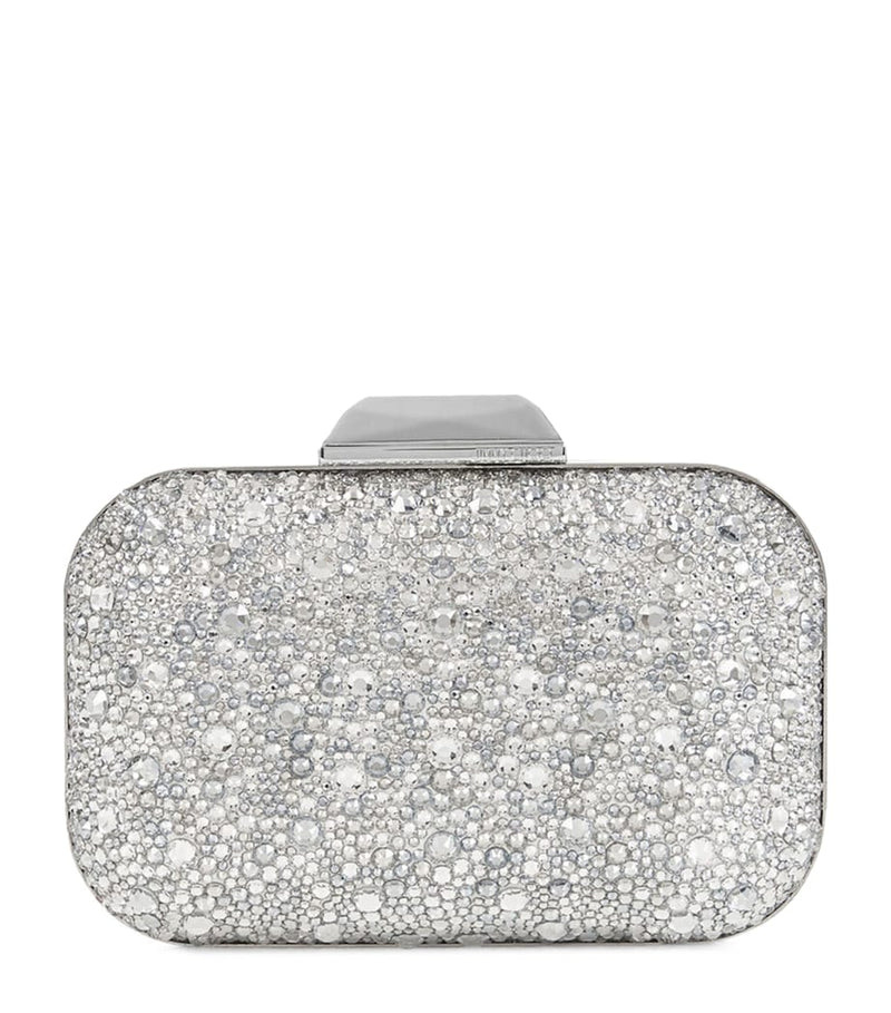 Jimmy Choo cloud clutch bag crystal embellished chain strap (British brand)