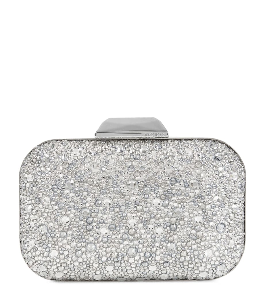 Jimmy Choo cloud clutch bag crystal embellished chain strap (British brand)