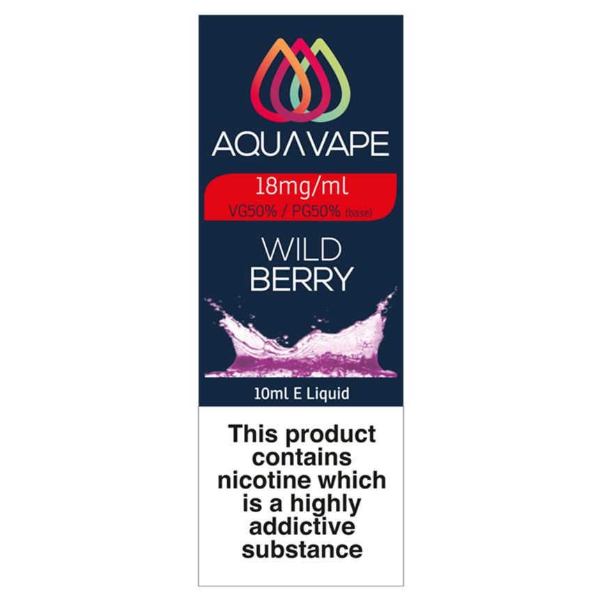 Aqua Vape Wild Berry E-Liquid 18mg GOODS ASDA   