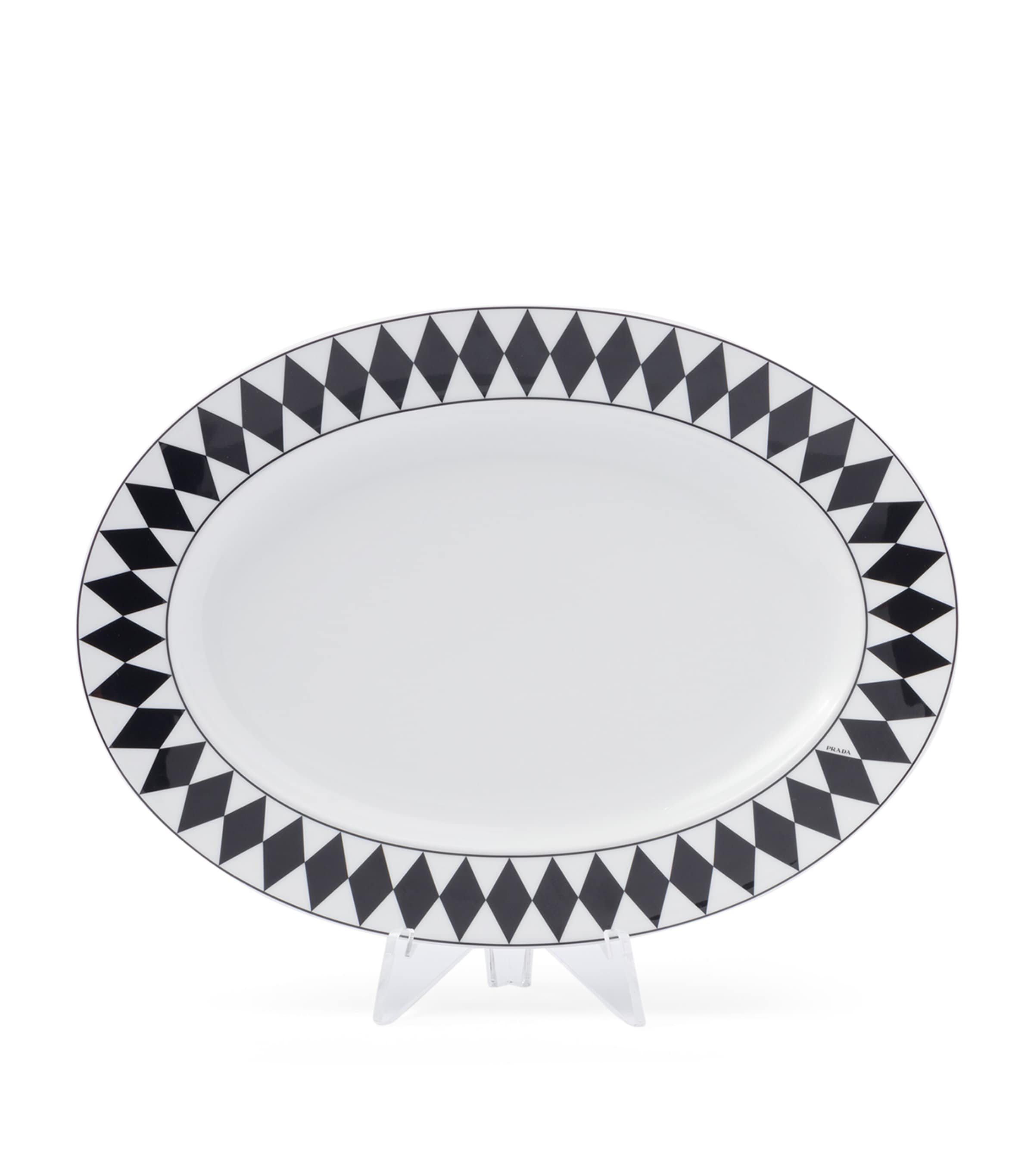 Prada chequerboard serving plate 34cm, imported from the UK