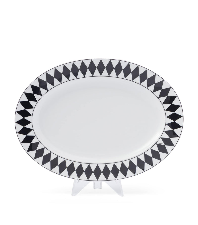 Prada chequerboard serving plate 34cm, imported from the UK