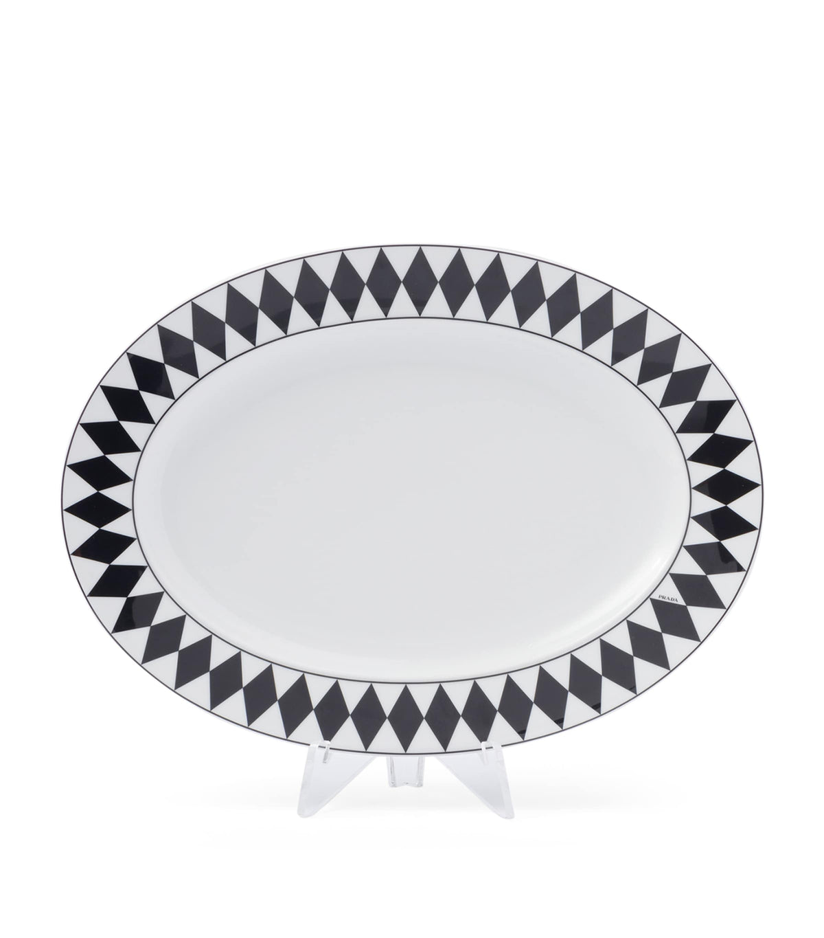 Prada chequerboard serving plate 34cm, imported from the UK