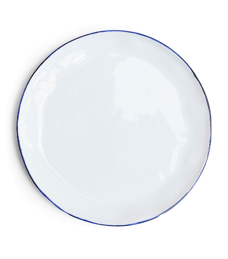 Set of 4 FELDSPAR cobalt blue cake plates, 16cm diameter - British product