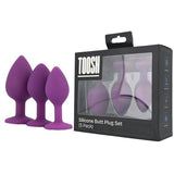 Loving Joy Toosh Metal Butt Plug Gold Set of 3